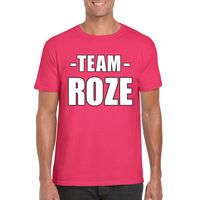 Sportdag team roze shirt heren - thumbnail