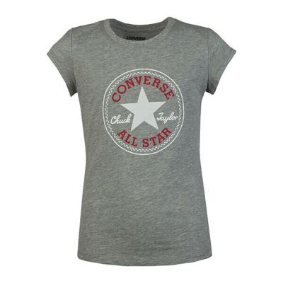 T-Shirt met Korte Mouwen voor kinderen Converse 468992 042 Grijs