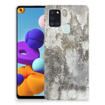 Samsung Galaxy A21s | TPU | Siliconen hoesje | Beton Print
