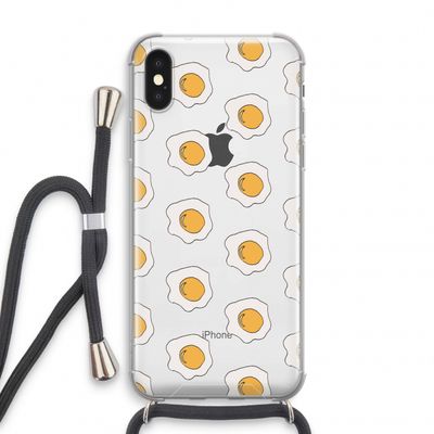 Bacon to my eggs #1: iPhone XS Transparant Hoesje met koord