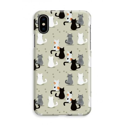 Katten: iPhone X Volledig Geprint Hoesje