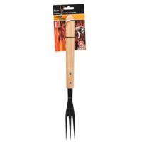 BBQ Collection luxe vleesvork 41 cm eiken/rvs BBQ Collection luxe vleesvork 41 cm eiken/rvs