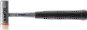 Halder Kunststofhamer | lengte 290 mm kop d. 30 mm | hard stalen buis | nylon wit/temperstaal | 1 stuk - 3677.030 - 3677.030