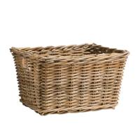 Leen Bakker - Lademand Pien - / - 50x40x30 Cm - Rotan - Bruin
