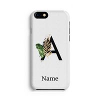 Charcoal Flora: Volledig geprint iPhone SE 2020 Hoesje