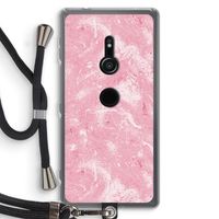 Abstract Painting Pink: Sony Xperia XZ2 Transparant Hoesje met koord