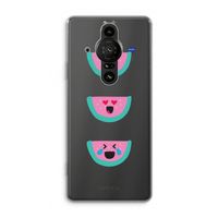 Smiley watermeloen: Sony Xperia Pro-I Transparant Hoesje
