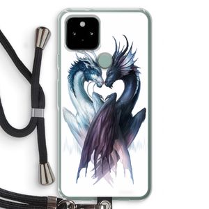 Yin Yang Dragons: Pixel 5 Transparant Hoesje met koord