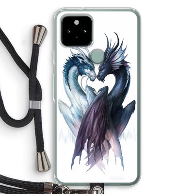 Yin Yang Dragons: Pixel 5 Transparant Hoesje met koord