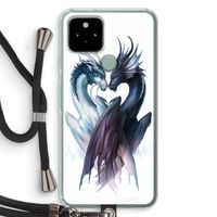 Yin Yang Dragons: Pixel 5 Transparant Hoesje met koord