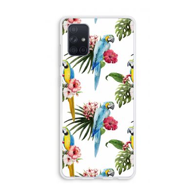 Kleurrijke papegaaien: Galaxy A71 Transparant Hoesje