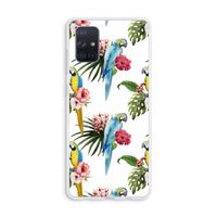 Kleurrijke papegaaien: Galaxy A71 Transparant Hoesje