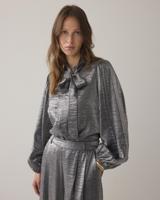 Summum Blouse Metallic Shine 2s3375-12326 Blouse 825 Mid Grey