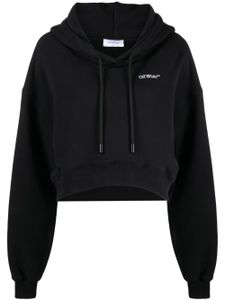 Off-White hoodie crop à logo imprimé - Noir