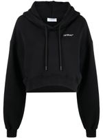 Off-White hoodie crop à logo imprimé - Noir