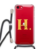 Amber Script: iPhone SE 2020 Transparant Hoesje met koord