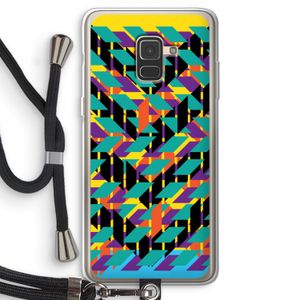 Skew Bee 1: Samsung Galaxy A8 (2018) Transparant Hoesje met koord