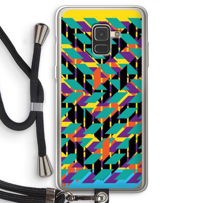 Skew Bee 1: Samsung Galaxy A8 (2018) Transparant Hoesje met koord