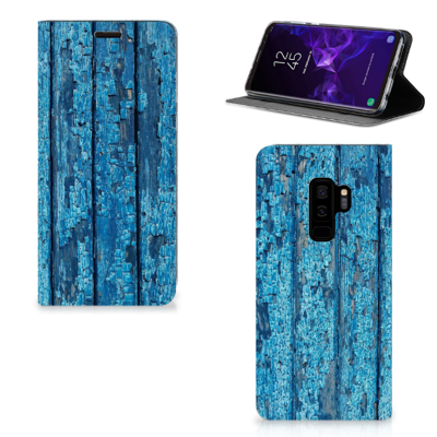 Samsung Galaxy S9 Plus Book | Wallet Case | Wood Blue