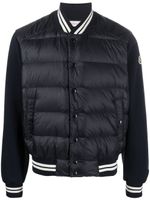 Moncler veste matelassée à patch logo - Bleu - thumbnail