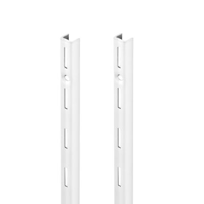 2x stuks Wandrails / planksysteem staal wit 14.5 cm