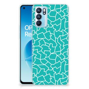 OPPO Reno 6 5G Hoesje maken Cracks Blue