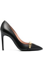 Moschino 100mm logo-lettering pumps - Noir