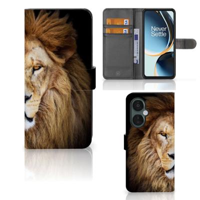 OnePlus Nord CE 3 Lite | Telefoonhoesje | Met pasjeshouder | Leeuw