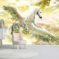 Fotobehang - Pegasus (Geel), premium print vliesbehang - thumbnail