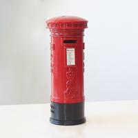 Retro tin legering telefoon Booth Postbox Piggy Bank decoratie (mailbox) Retro tin legering telefoon Booth Postbox Piggy Bank decoratie (mailbox)