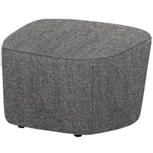 vtwonen Lofty Hocker - Polyester - Grijs - 41x62x48