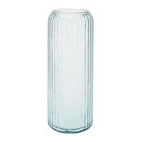 Excellent Houseware Cilindervaas glas - blauw - 15 x 37 cm