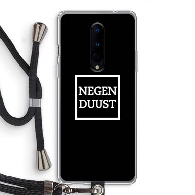 Negenduust black: OnePlus 8 Transparant Hoesje met koord