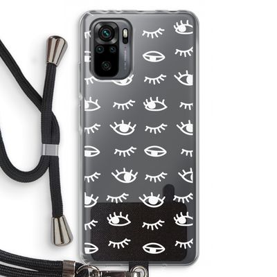 Eye pattern #3: Xiaomi Redmi Note 10 Pro Transparant Hoesje met koord