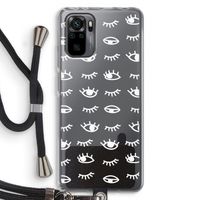 Eye pattern #3: Xiaomi Redmi Note 10 Pro Transparant Hoesje met koord