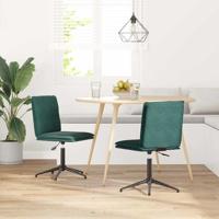 Eetkamerstoelen 2 st fluweel donkergroen