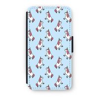 Eenhoorns overal: iPhone XS Flip Hoesje