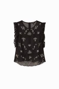 Doorschijnende blouse Johnson Hartig - BLACK - L