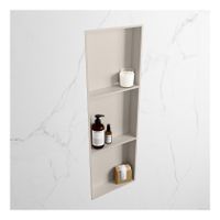 Wandnis Solid Surface Easy | In- en opbouw | 30x90x8 cm | 3 vakken | Linen