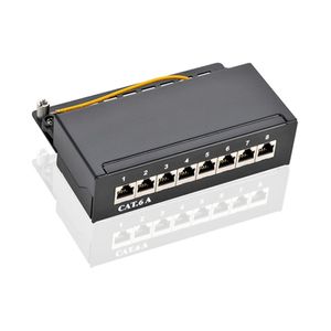 goobay CAT 6a Mini/Desktop Patch Panel, 8 Port patchpaneel