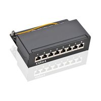 goobay CAT 6a Mini/Desktop Patch Panel, 8 Port patchpaneel - thumbnail