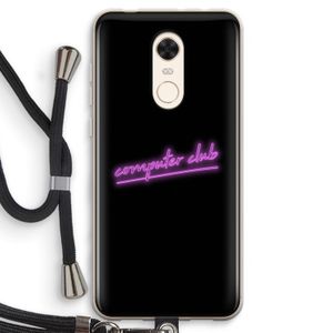 Vice Black: Xiaomi Redmi 5 Transparant Hoesje met koord