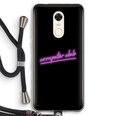 Vice Black: Xiaomi Redmi 5 Transparant Hoesje met koord