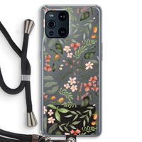 Sweet little flowers: Oppo Find X3 Transparant Hoesje met koord