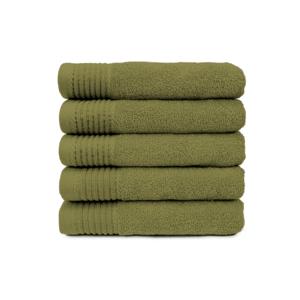 The One Handdoek 50x100 cm 450gram Olive Green (5 stuks)