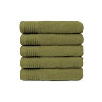 The One Handdoek 50x100 cm 450gram Olive Green (5 stuks)