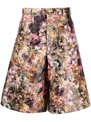 Comme des Garçons Homme Plus short à imprimé graphique - Multicolore
