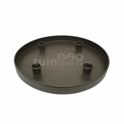 Kandelaar Plateau Metaal Zwart Ø35cm