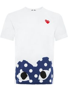 Comme Des Garçons Play t-shirt à logo imprimé - Blanc