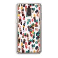 Tropical Dots: Samsung Galaxy A8 (2018) Transparant Hoesje